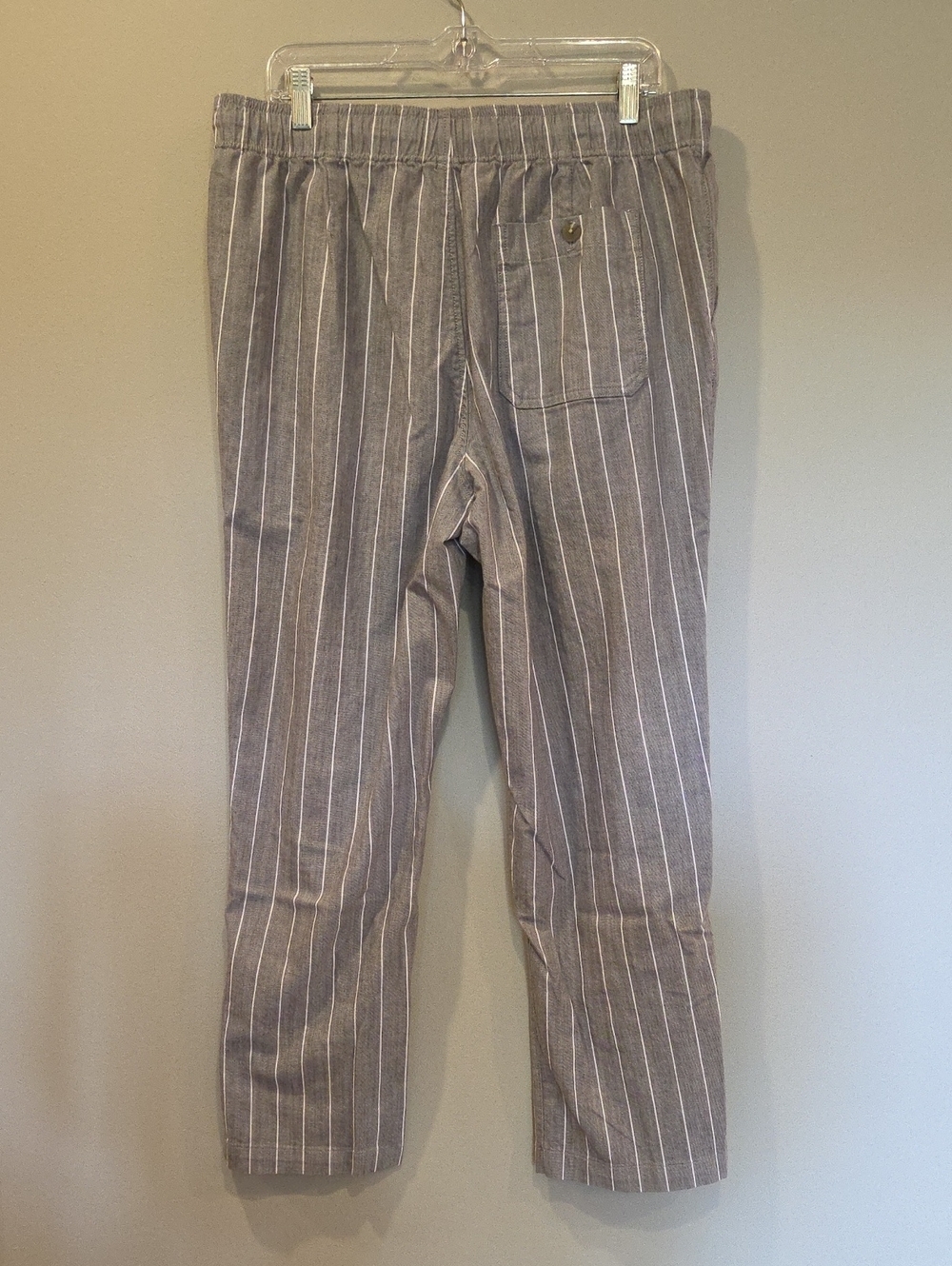 EXPRESS Men's Gray Pinstriped Casual Pants - Picture 3 of 5